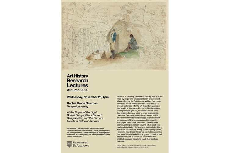 Dr Rachel Grace Newman: At the Edges of the Light: Buried Beings, Black Sacred Geographies, and the Camera Lucida in Colonial Jamaica