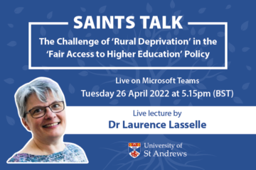 Saints Talk: Dr Laurence Lasselle