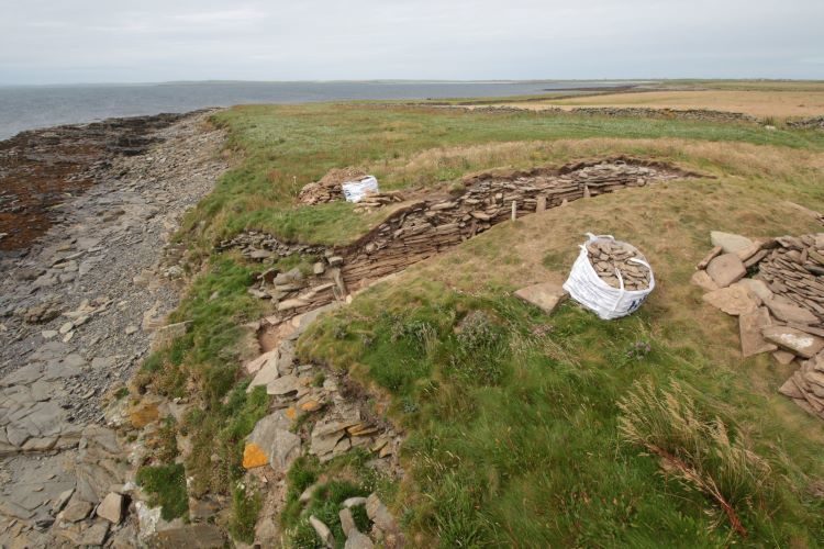Excavation of a Neolithic stalled tomb at Tresness, Sanday, Orkney