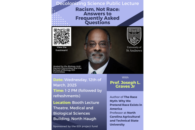 Decolonising Science Public Lecture with Professor Joseph Graves Jr