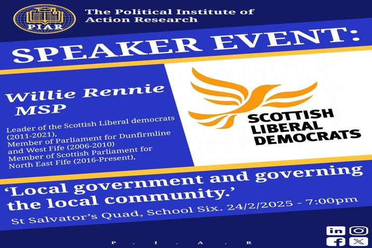 Speaker event with MSP Willie Rennie February 24th