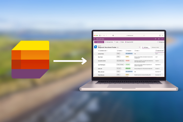 Use Microsoft Lists to manage processes